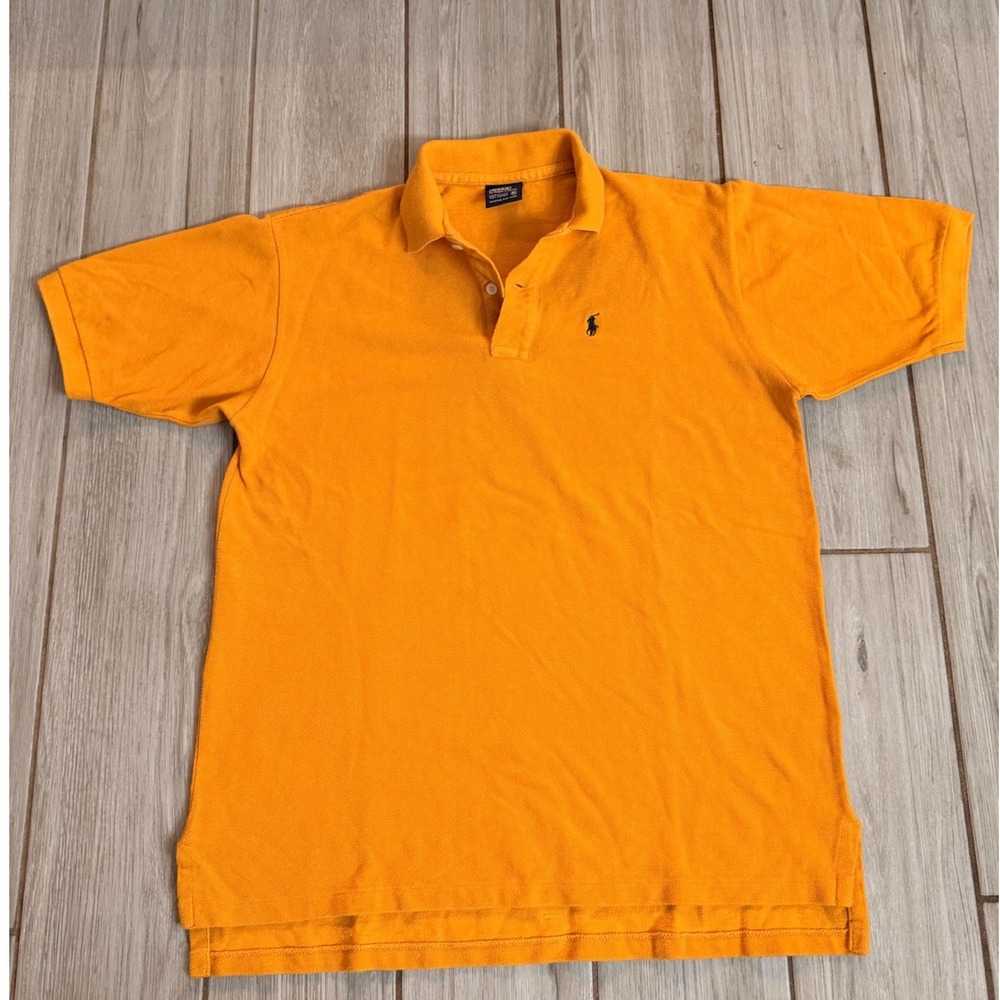 Vintage Polo Ralph Lauren Mens XL Orange Short Sleeve Pique Polo Made in USA